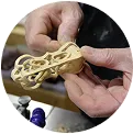 Détail d'un objet sculpté